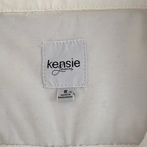 Kensie White Zip Up Utility Jacket Women’s Size Small - Picture 13 of 15